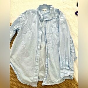 H&M oversized pale blue button up